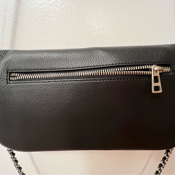 Zadig & Voltaire Black and Silver Rock Leather Shoulder Bag - Picture 8 of 9
